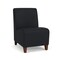 Lesro Siena Lounge Reception Armless Guest Chair, Walnut, MD Black Upholstery SN1102 - alternate 1